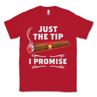 Red Just The Tip Cigar Smoker Gift Funny Cigar Smoking Classic Tee - trangStudio