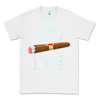 White Just The Tip Cigar Smoker Gift Funny Cigar Smoking Classic Tee - trangStudio