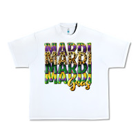 White mardi gras Urban Heavy Tee - CowGirlArtShop