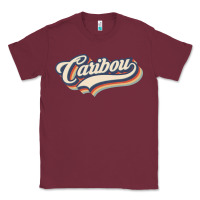 Burgundy I Love Caribou City Usa Retro Vintage Classic Tee - trangStudio