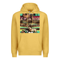 Antique Gold horses seamless pattern Premium Hoodie - BundleAndBundleShop