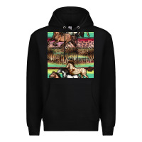 Black horses seamless pattern Premium Hoodie - BundleAndBundleShop
