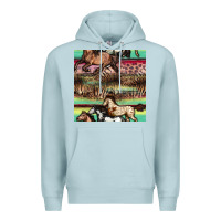 Blue Mist horses seamless pattern Premium Hoodie - BundleAndBundleShop