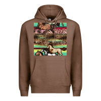 Chestnut horses seamless pattern Premium Hoodie - BundleAndBundleShop