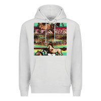 Dove Grey horses seamless pattern Premium Hoodie - BundleAndBundleShop