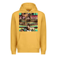 Mustard horses seamless pattern Premium Hoodie - BundleAndBundleShop