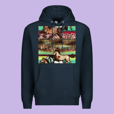 Horses Seamless Pattern Premium Hoodie Designed By Bundleandbundleshop