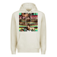 Oatmeal Heather horses seamless pattern Premium Hoodie - BundleAndBundleShop