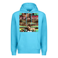 Ocean Blue horses seamless pattern Premium Hoodie - BundleAndBundleShop