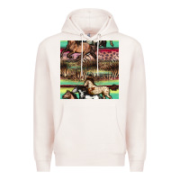 Pale Pink horses seamless pattern Premium Hoodie - BundleAndBundleShop