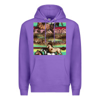 Purple horses seamless pattern Premium Hoodie - BundleAndBundleShop