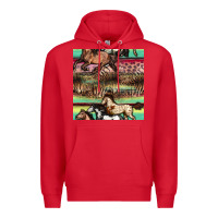 Red horses seamless pattern Premium Hoodie - BundleAndBundleShop