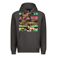 Smoke horses seamless pattern Premium Hoodie - BundleAndBundleShop