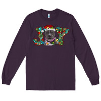Plum christmas joy pitbull Long Sleeve Tee - RanaPortraitStore