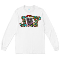 White christmas joy pitbull Long Sleeve Tee - RanaPortraitStore
