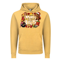 Vintage Mustard merry and bright Vintage Hoodie - CowGirlArtShop