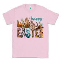 Bubblegum Pink Happy Easter with Cowboy Classic Tee - NancyCooperArtShop