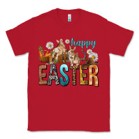 Red Happy Easter with Cowboy Classic Tee - NancyCooperArtShop