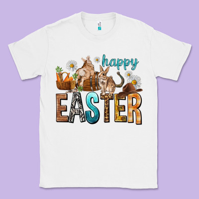 Happy Easter With Cowboy Classic Tee Designed By Nancycooperartshop