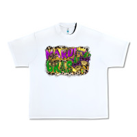 White mardi gras Urban Heavy Tee - CowGirlArtShop