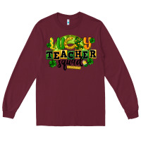 Burgundy Lucky Teacher Squad St. Patrick's Day Long Sleeve Tee - CowGirlArtShop