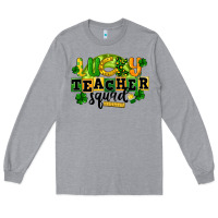 Heather Grey Lucky Teacher Squad St. Patrick's Day Long Sleeve Tee - CowGirlArtShop