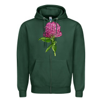 Sports Green Red Clover Illustrations Zipper Hoodie - LillyAllenDesigns