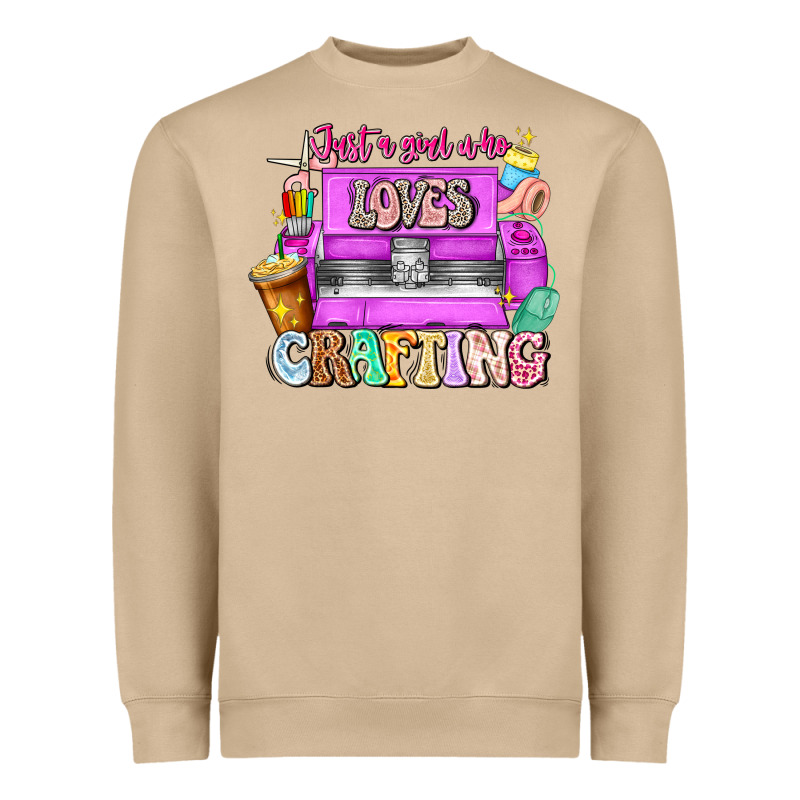 Just A Girl Who Loves Crafting Heavyweight Sweatshirt by CowhideDigitalArt | Teevron