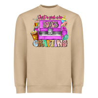 Mushroom Just A Girl Who Loves Crafting Heavyweight Sweatshirt - CowhideDigitalArt