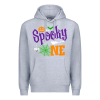 Heather Grey spooky one boy halloween 1st birthday matching family t shirt Premium Hoodie - trangStudio