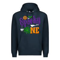 Navy spooky one boy halloween 1st birthday matching family t shirt Premium Hoodie - trangStudio