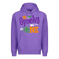 Purple spooky one boy halloween 1st birthday matching family t shirt Premium Hoodie - trangStudio