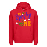 Red spooky one boy halloween 1st birthday matching family t shirt Premium Hoodie - trangStudio