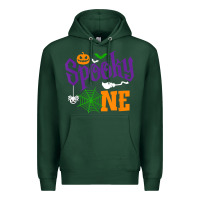 Sports Green spooky one boy halloween 1st birthday matching family t shirt Premium Hoodie - trangStudio