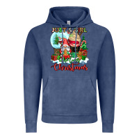Vintage Denim just a girl who loves christmas Vintage Hoodie - CowGirlArtShop