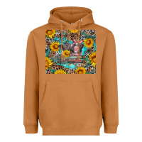 Meerkat baby pigs with leopard cowhide and sunflowers Heavyweight Hoodie - Artiststas