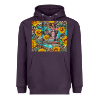 Plum baby pigs with leopard cowhide and sunflowers Heavyweight Hoodie - Artiststas