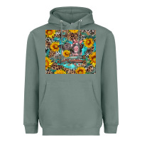 Sage baby pigs with leopard cowhide and sunflowers Heavyweight Hoodie - Artiststas