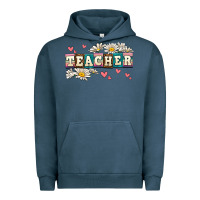 Pigment Midnight Navy daisy teacher Urban Hoodie - AdoDesignShop