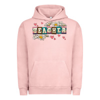 Pigment Salmon daisy teacher Urban Hoodie - AdoDesignShop