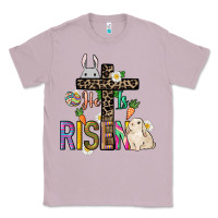 Lilac He is risen Easter Classic Tee - NancyCooperArtShop