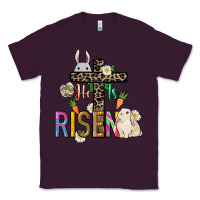 Plum He is risen Easter Classic Tee - NancyCooperArtShop