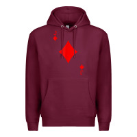 Burgundy jack of diamond deck of cards halloween costume t shirt Premium Hoodie - trangStudio