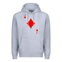 Heather Grey jack of diamond deck of cards halloween costume t shirt Premium Hoodie - trangStudio