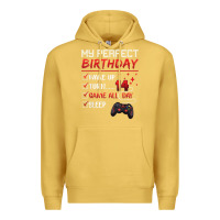 Antique Gold 14 Year Old Gamer Gift Boy Teen 14th Perfect Birthday Gaming Premium Hoodie - trangStudio