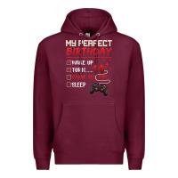 Burgundy 14 Year Old Gamer Gift Boy Teen 14th Perfect Birthday Gaming Premium Hoodie - trangStudio