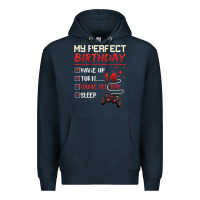 Navy 14 Year Old Gamer Gift Boy Teen 14th Perfect Birthday Gaming Premium Hoodie - trangStudio