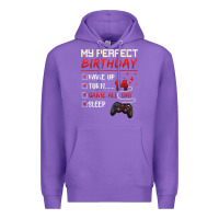 Purple 14 Year Old Gamer Gift Boy Teen 14th Perfect Birthday Gaming Premium Hoodie - trangStudio