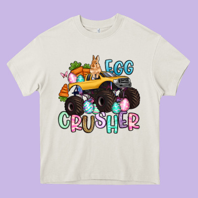 Egg Crusher Monster Truck Easter Heavy Core Tee Designed By Artiststas