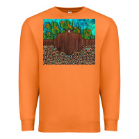 Carrot custom cactus and sunflowers leopard turquoise Premium Sweatshirt - Artiststas